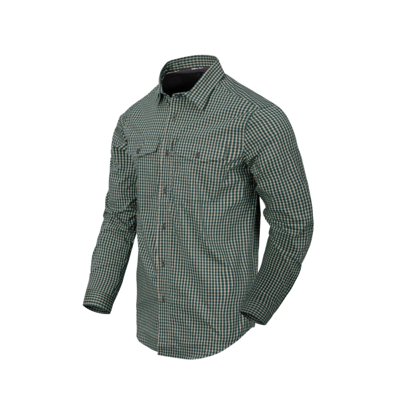 HELIKON-TEX СОРОЧКА COVERT CONCEALED CARRY SHIRT GREEN CHECKERED KO-CCC-CB-C1