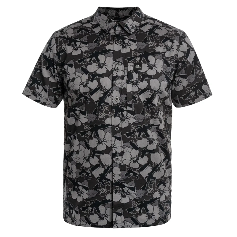 HELIKON-TEX СОРОЧКА TACTICAL HAWAIIAN SHORT SLEEVE DARK OPS KO-HAW-CB-1N
