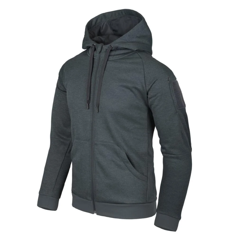 HELIKON-ТЕХ ТОЛСТОВКА НА БЛИСКАВЦІ TACTICAL HOODIE DARK GREY MELANGE BL-UHF-PO-M1