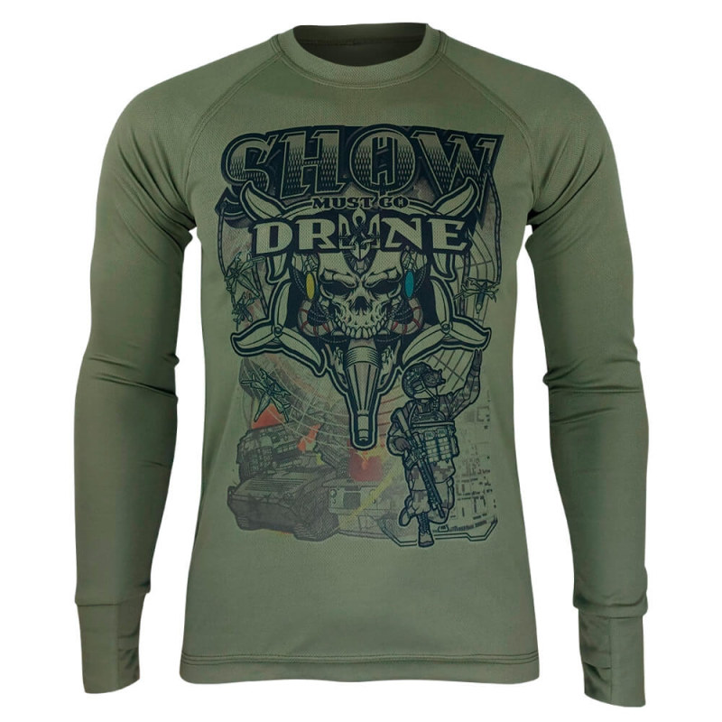 KRAMATAN TACTICAL DESIGN ЛОНГСЛИВ SHOW MUST GO DRONE OLIVE