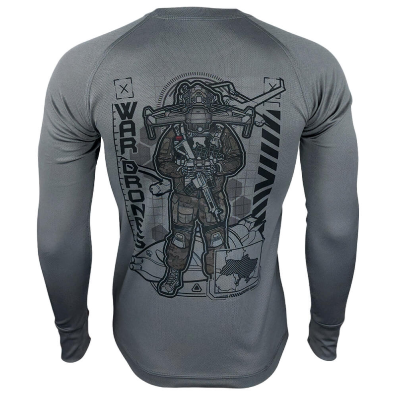 KRAMATAN TACTICAL DESIGN ЛОНГСЛИВ WAR DRONES GREY