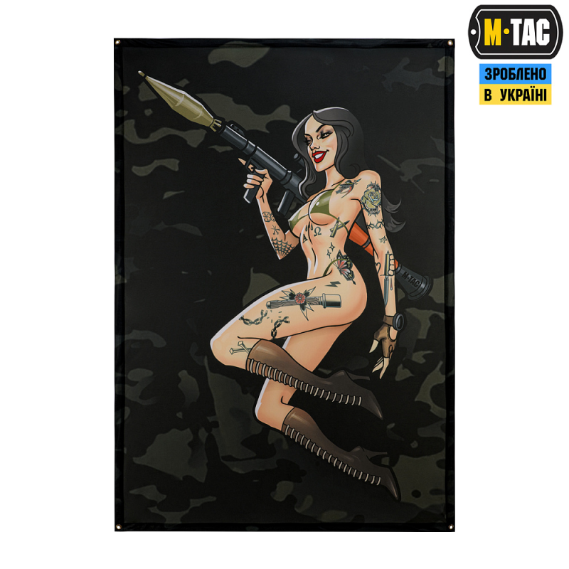 M-TAC БАНЕР TACTICAL GIRL RPG 900X1300 BLACK MC