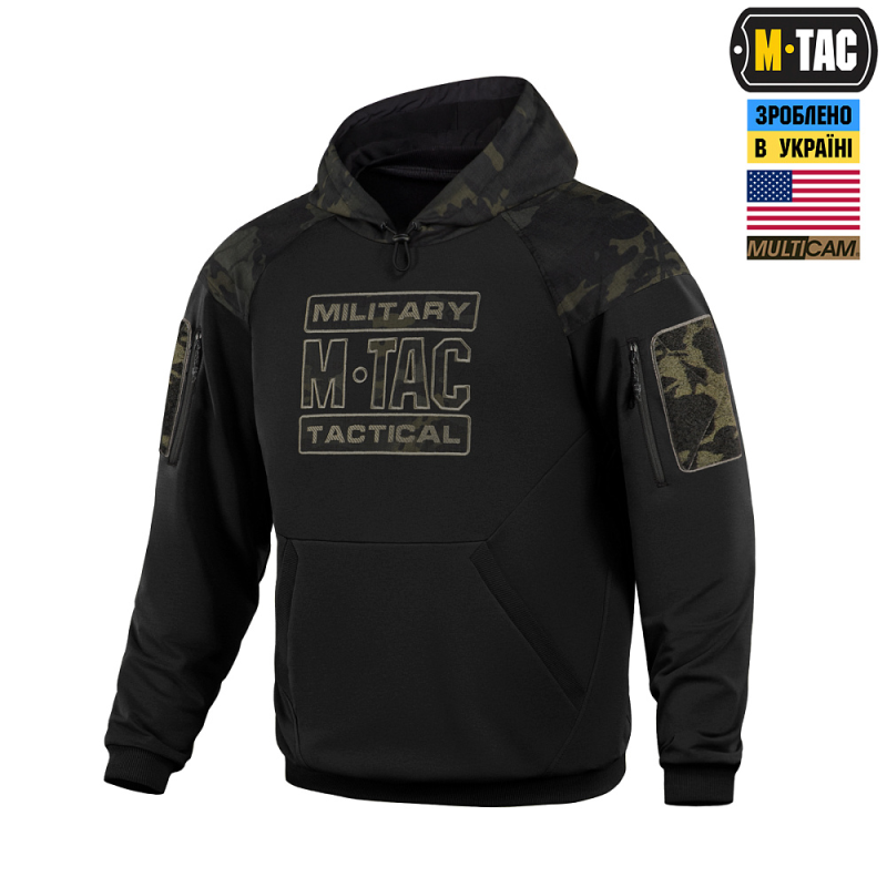 M-TAC КОФТА HOODIE COMBAT BLACK MULTICAM