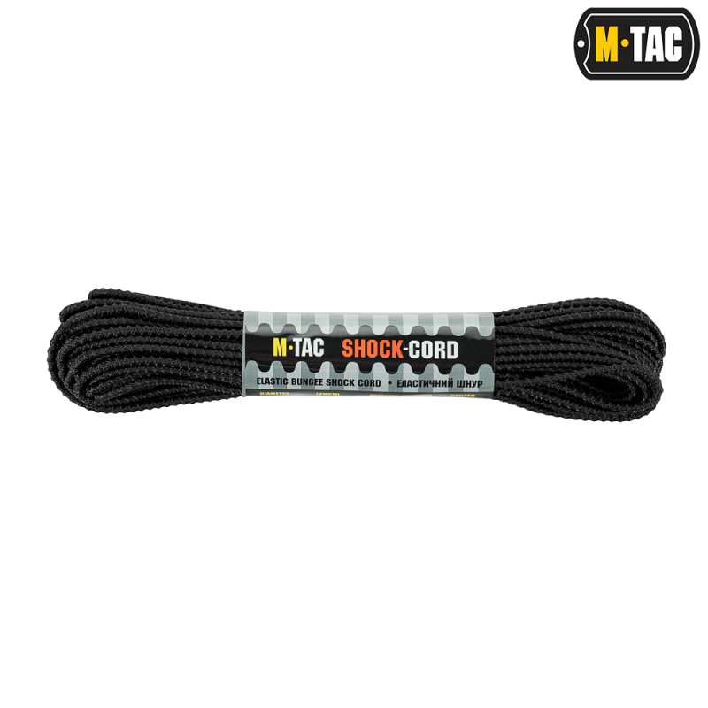 M-TAC ПАРАКОРД SHOCK-CORD 3MM DRAGON SKIN BLACK 15М