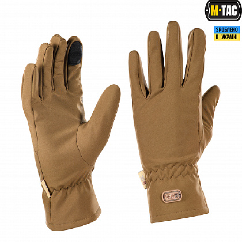 M-TAC ПЕРЧАТКИ ДЕМИСЕЗОННЫЕ SOFT SHELL COYOTE
