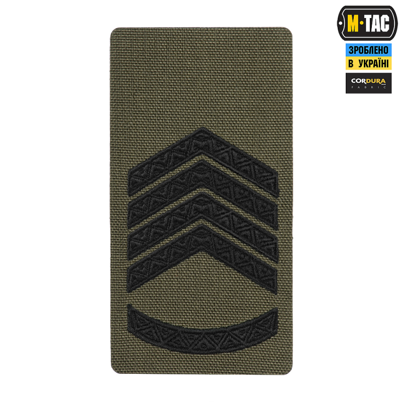 M-TAC ПОГОН НА ЛИПУЧКЕ ГЛАВНЫЙ СЕРЖАНТ (ВИШИВКА) RANGER GREEN