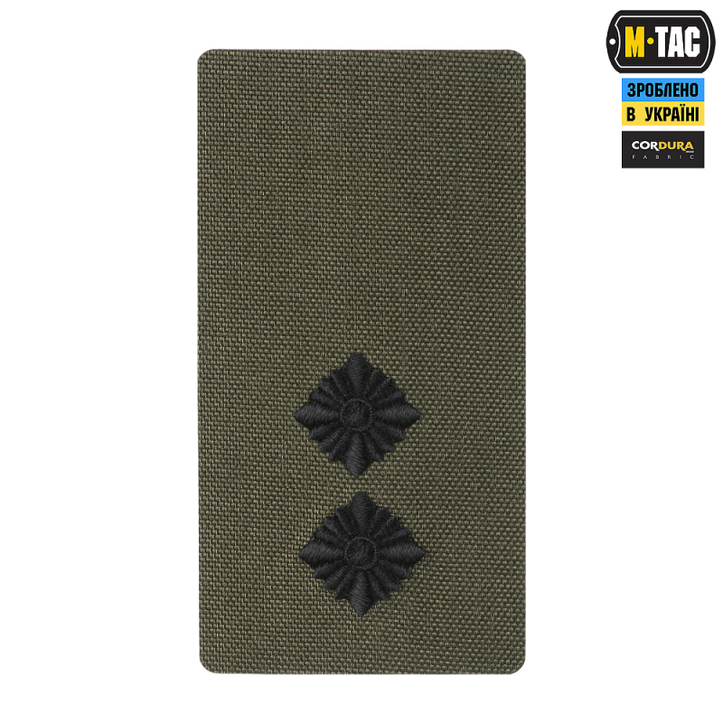 M-TAC ПОГОН НА ЛИПУЧЦІ ЛЕЙТЕНАНТ (ВИШИВКА) RANGER GREEN