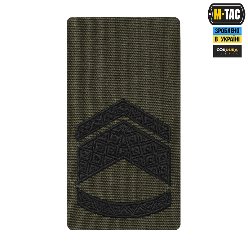 M-TAC ПОГОН НА ЛИПУЧКЕ МАСТЕР СЕРЖАНТ (ВИШИВКА) RANGER GREEN