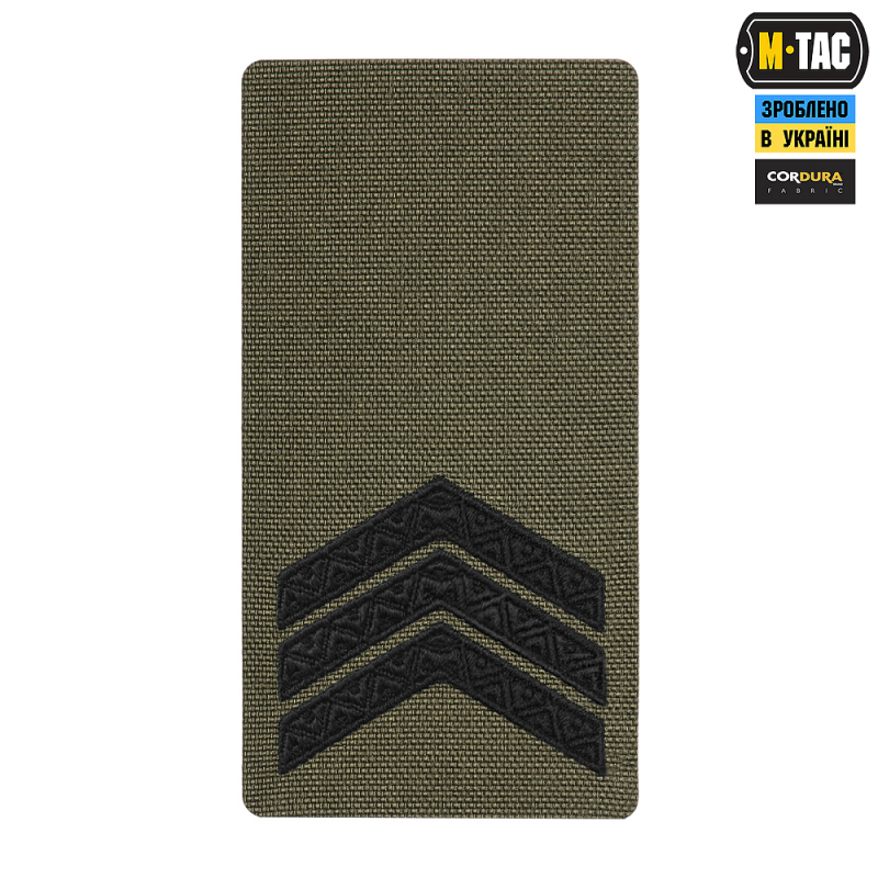 M-TAC ПОГОН НА ЛИПУЧКЕ СЕРЖАНТ (ВИШИВКА) RANGER GREEN