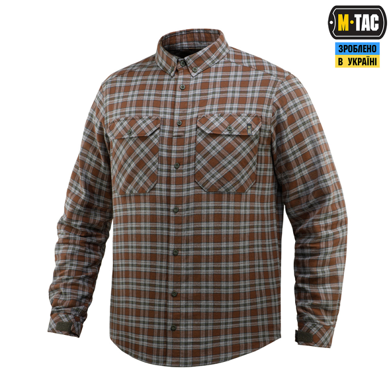 M-TAC СОРОЧКА LUMBERJACK COTTON SHIRT BROWN/GREY