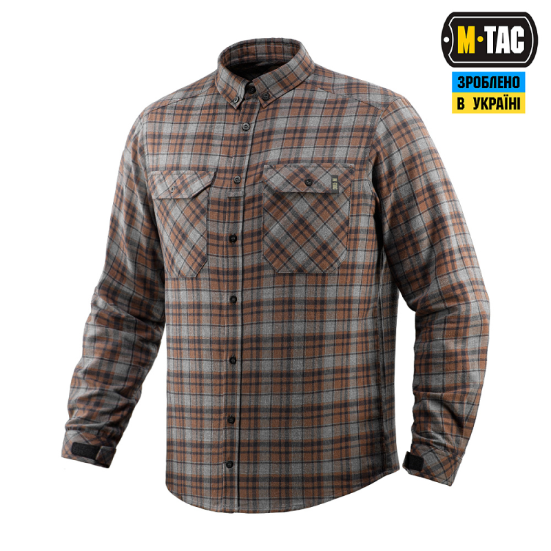 M-TAC СОРОЧКА LUMBERJACK MERINO COLD WEATHER GRAY/BROWN
