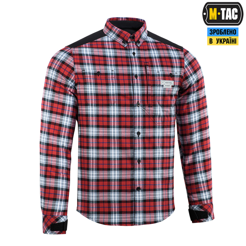 M-TAC СОРОЧКА REDNECK COTTON SHIRT ПОВЕРНИСЬ ЖИВИМ RED