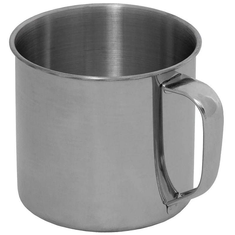 MFH КРУЖКА МЕТАЛЛИЧЕСКАЯ НЕРЖАВЕЮЩАЯ СТАЛЬ 500 ML 33384