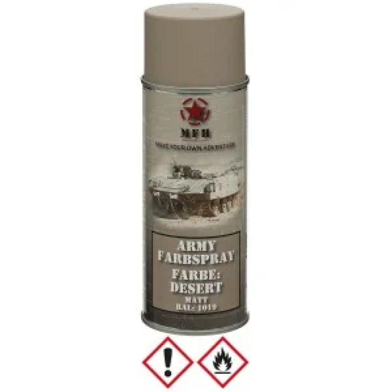MFH МАСКИРОВОЧНАЯ КРАСКА СПРЕЙ В БАЛЛОНЕ MAT 400 ML DESERT 27375H