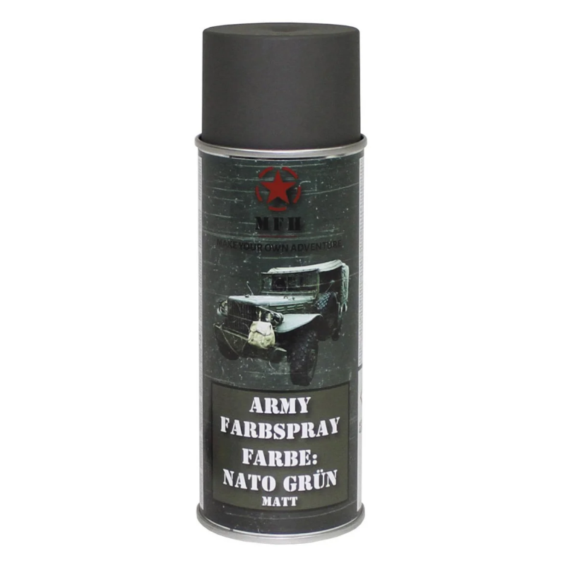 MFH КРАСКА СПРЕЙ ДЛЯ МАСКИРОВКИ МАТОВАЯ NATO GREEN 27375B