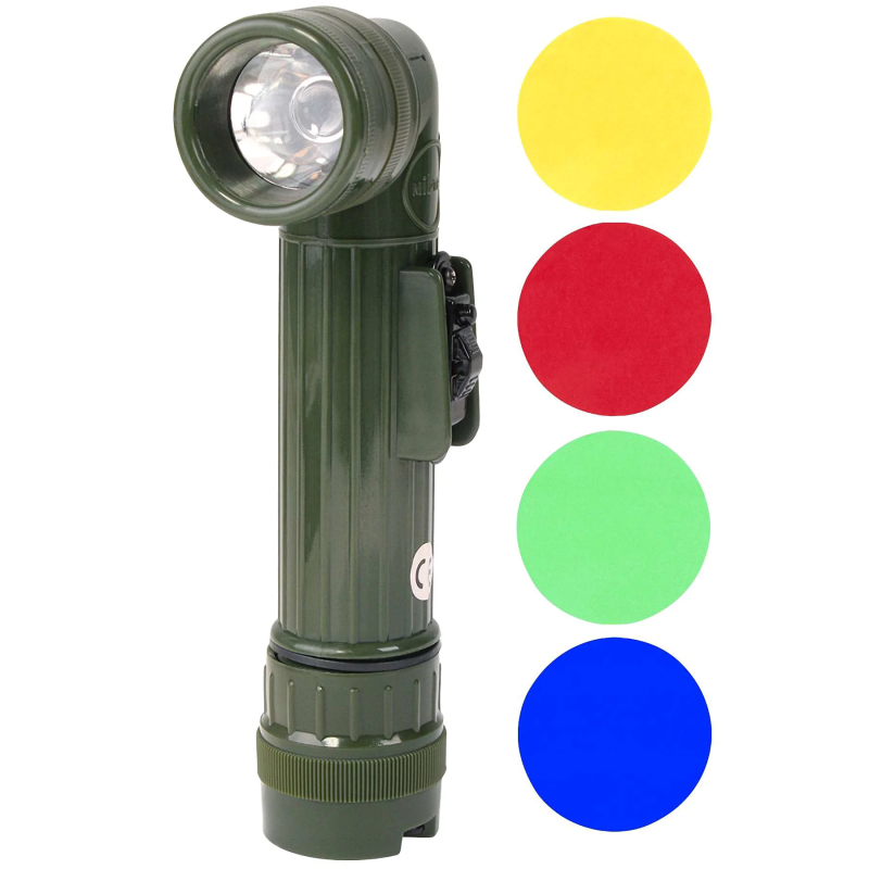 MIL-TEC ФОНАРЬ MEDIUM ANGLEHEAD OLIVE 15141001