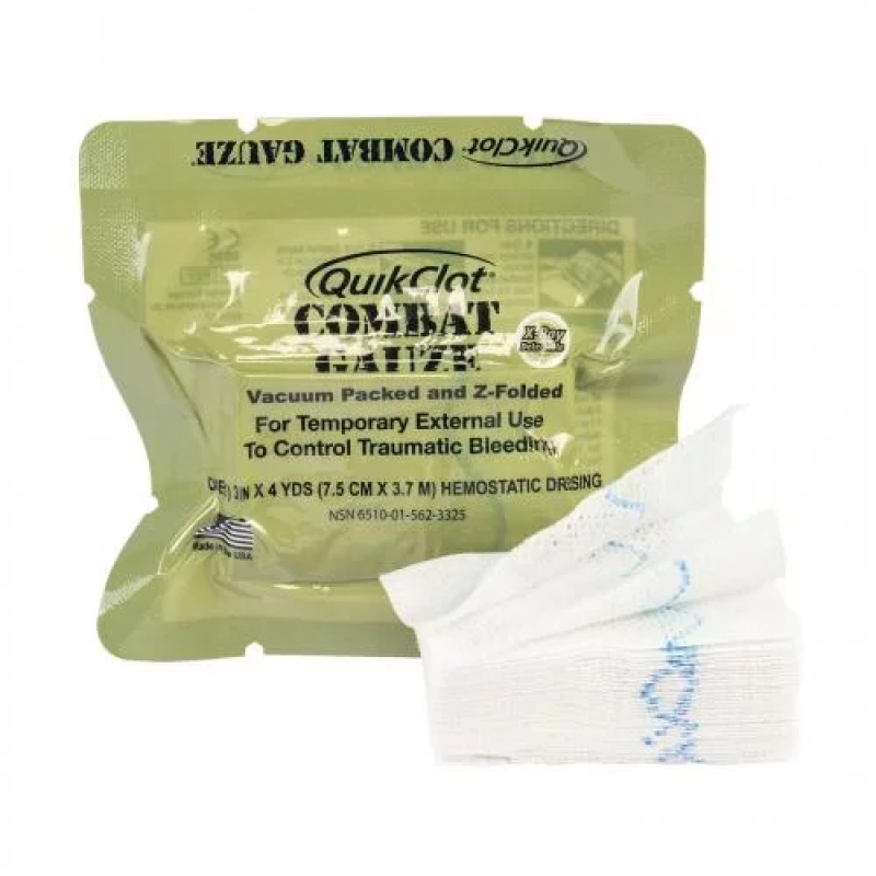 NORTH AMERICAN RESCUE БИНТ ГЕМОСТАТИЧЕСКИЙ QUIKCLOT COMBAT GAUZE 30-0039