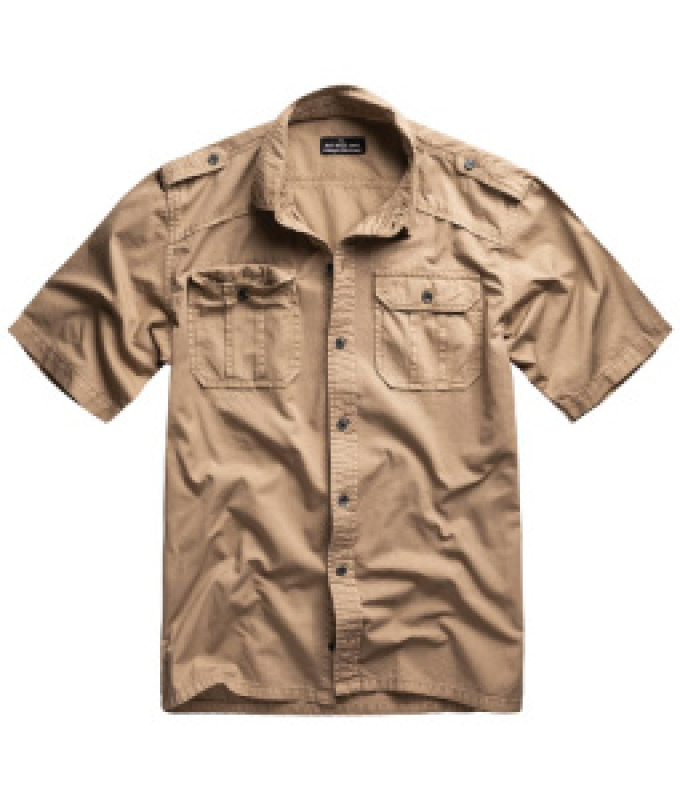 SURPLUS СОРОЧКА M65 BASIC SHIRT 1/2 ARM BEIGE 06-3592-14