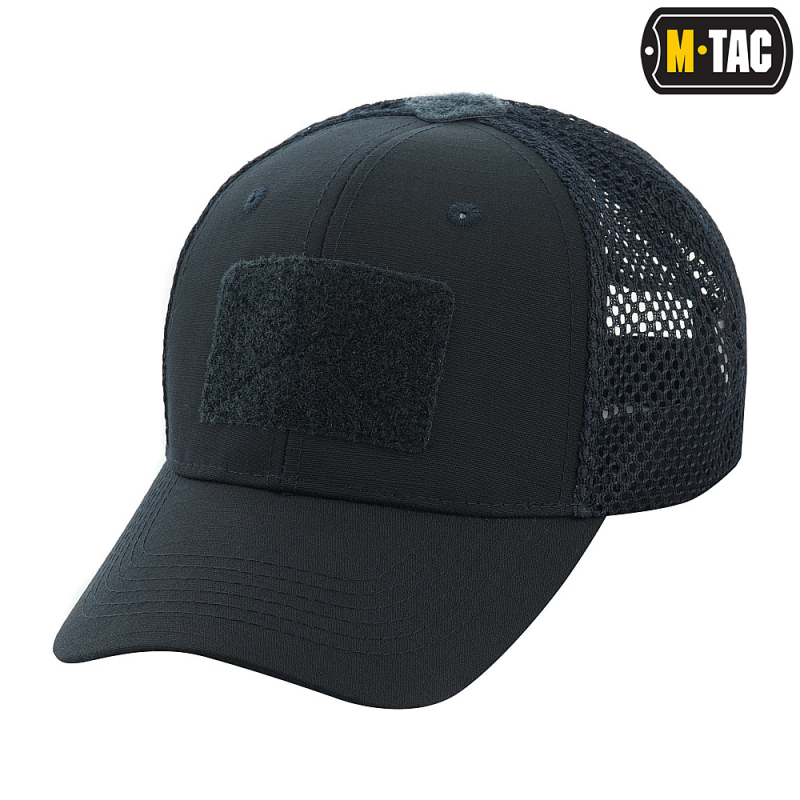 M-TAC БЕЙСБОЛКА С ЛИПУЧКОЙ И СЕТКОЙ FLEX РИП-СТОП DARK NAVY BLUE