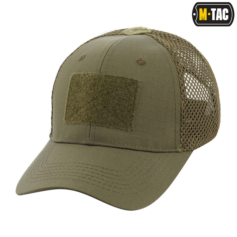 M-TAC БЕЙСБОЛКА З ЛИПУЧКОЮ ТА СІТКОЮ FLEX РІП-СТОП DARK OLIVE
