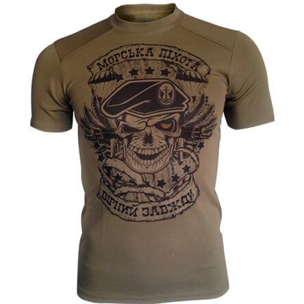KRAMATAN TACTICAL DESIGN ФУТБОЛКА МОРСЬКА ПІХОТА: ВІРНИЙ ЗАВЖДИ COOLMAX OLIVE