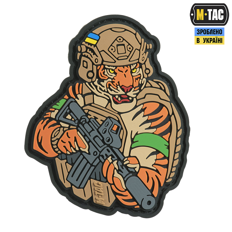 M-TAC НАШИВКА ТИГР ЗЕЛЕНИЙ СКОТЧ PVC COYOT