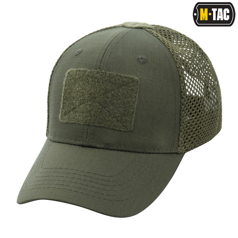 M-TAC БЕЙСБОЛКА З ЛИПУЧКОЮ ТА СІТКОЮ FLEX РІП-СТОП ARMY OLIVE