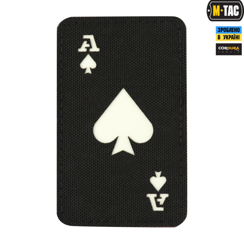 M-TAC НАШИВКА ACE OF SPADES LASER CUT BLACK/GID