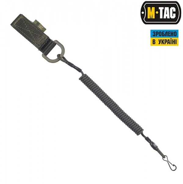 M-TAC ШНУР СТРАХУВАЛЬНИЙ MEDIUM ПІД КАРАБІН З D-КІЛЬЦЕМ ОЛИВА