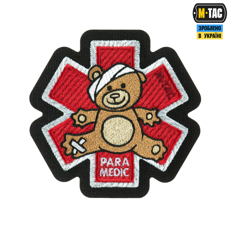 M-TAC НАШИВКА PARAMEDIC ВЕДМІДЬ (ВИШИВКА) BRONZE/BLACK