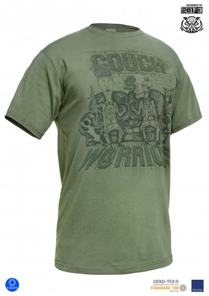 P1G-TAC ФУТБОЛКА COUCH WARRIORS OLIVE DRAB UA281-29891-OD-CW