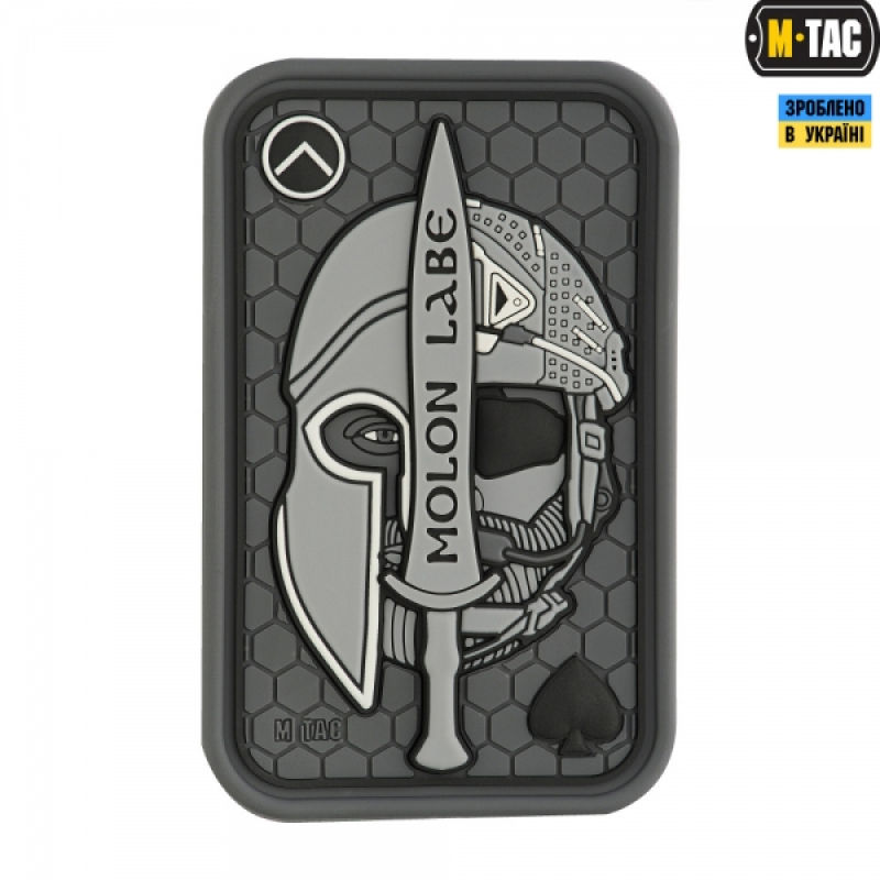 M-TAC НАШИВКА MOLON LABE ACE 3D PVC GREY