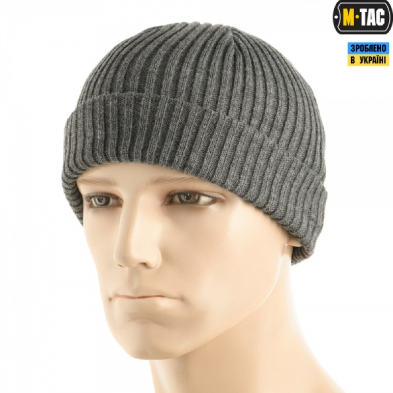 M-TAC ШАПКА ВЯЗАНАЯ 100% АКРИЛ GREY