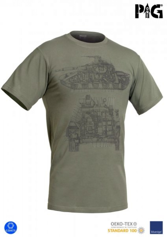 P1G-TAC ФУТБОЛКА ARMORED FORCES OLIVE DRAB UA281-29891-OD-TN