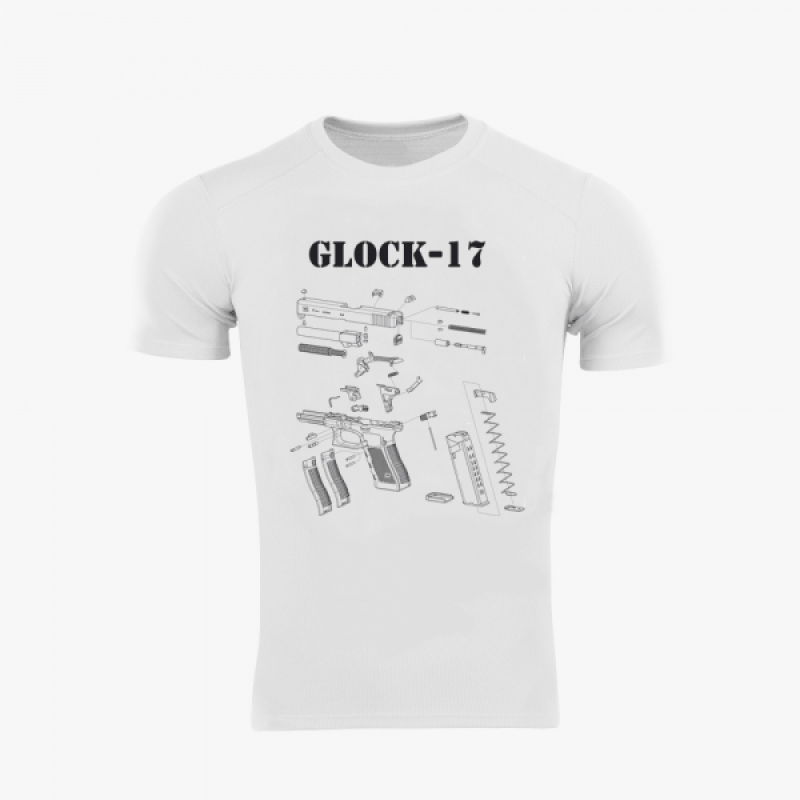 RUGEVIT ФУТБОЛКА GLOCK 17 COOLMAX WHITE 