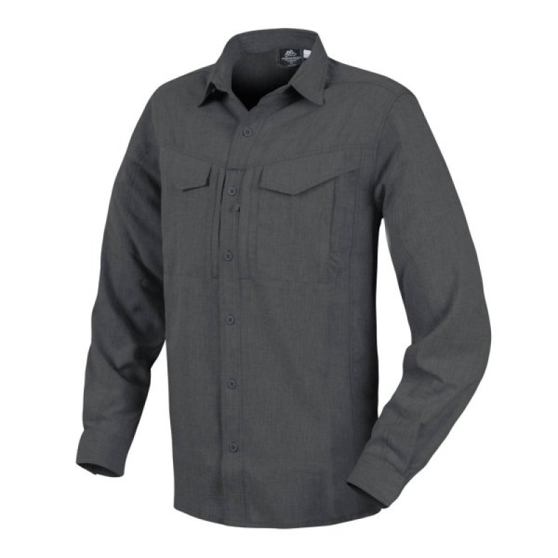 HELIKON-TEX СОРОЧКА DEFENDER MK2 GENTLEMAN ДОВГИЙ РУКАВ MELANGE BLACK/GREY H3531/0119Z