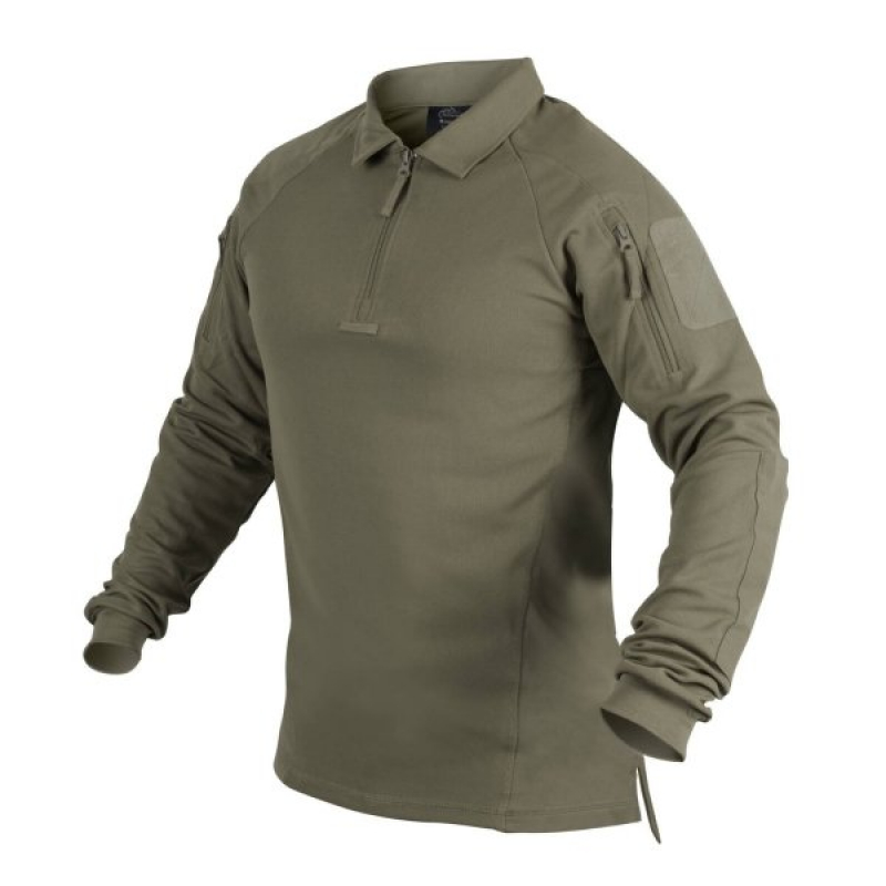 HELIKON-TEX ПОЛО ТАКТИЧЕСКОЕ ДЛИННЫЙ РУКАВ POLO RANGE ADAPTIVE GREEN H3278-12