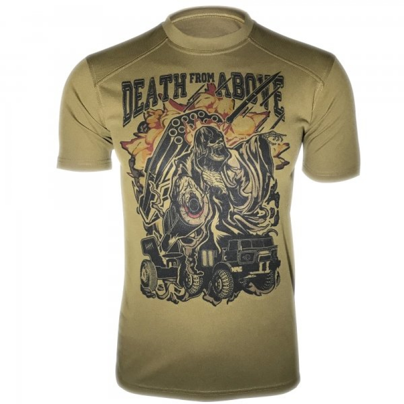 KRAMATAN TACTICAL DESIGN ФУТБОЛКА DEATH FROM ABOVE COOLMAX COYOTE