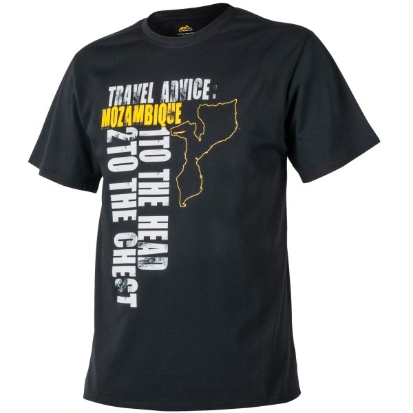 HELIKON-TEX ФУТБОЛКА TRAVEL ADVICE: MOZAMBIQUE BLACK H3201-01