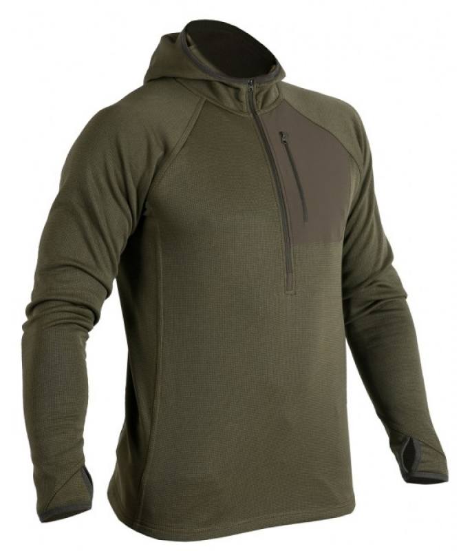 CHAMELEON ТОВСТОВКА З КАПЮШОНОМ POLAR HOODIE OLIVE 0733-01