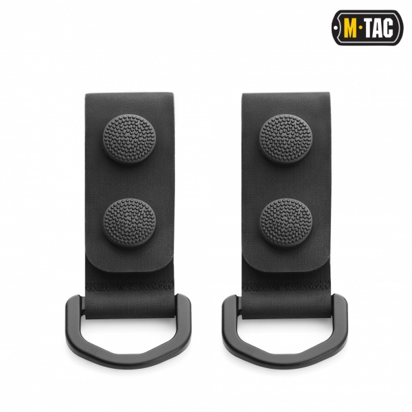 M-TAC КРІПЛЕННЯ З D-КІЛЬЦЕМ НА ТАКТИЧНИЙ РЕМІНЬ (2 ШТ) BLACK