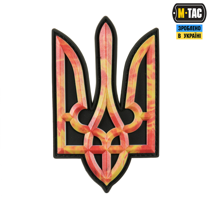 НАШИВКА ТРИЗУБ PVC ВЕЛИКИЙ ВОГОНЬ