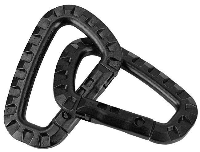 MIL-TEC КАРАБІН ABS PLASTIC CARABINER 2PCS BLACK 15921002