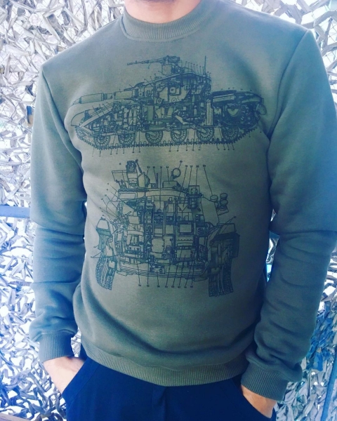 P1G-TAC ТОЛСТОВКА БЕЗ КАПЮШОНА WS-ARMORED FORCE OLIVE DRAB UA281-29911-TN-OD 