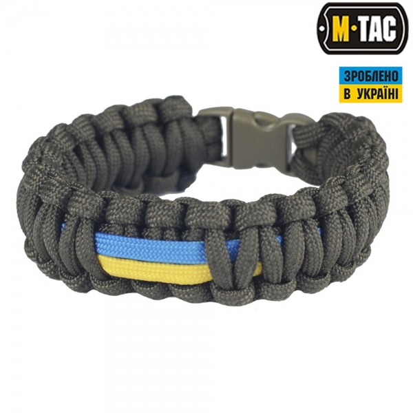 M-TAC БРАСЛЕТ ПАРАКОРД КАРАТЕЛЬ С ФЛАГОМ УКРАИНЫ ОЛИВА