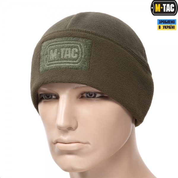 M-TAC ШАПКА WATCH CAP ФЛИС/СЕТКА С ЛОГОТИПОМ WINDBLOCK 380 OLIVE
