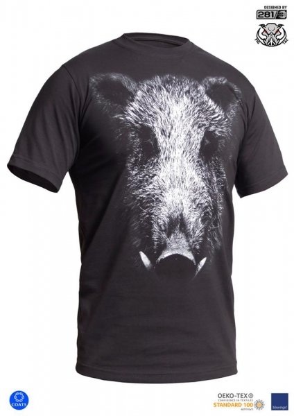 P1G-TAC ФУТБОЛКА BORN TO HUNT FORCED TO WORK GRAPHITE UA281-29891-GT-HG