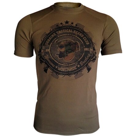 KRAMATAN TACTICAL DESIGN ФУТБОЛКА UKRAINIAN TACTICAL BEARD CLUB COOLMAX OLIVE