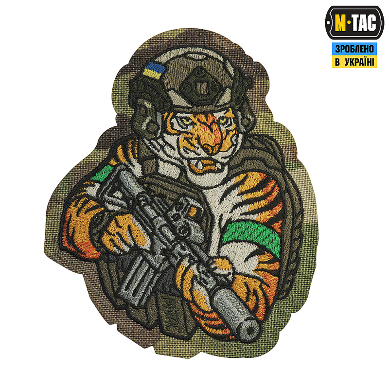 M-TAC НАШИВКА TIGER (ВИШИВКА) MULTICAM/RG/GREEN
