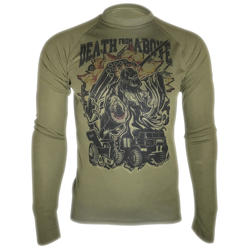 KRAMATAN TACTICAL DESIGN ЛОНГСЛІВ DEATH FROM ABOVE COOLMAX OLIVE
